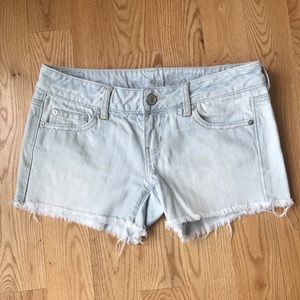 AE light wash jean shorts